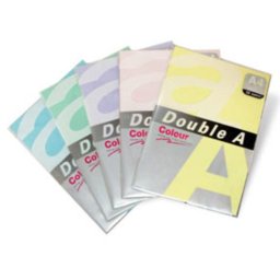 Hartie color pentru copiator A4, 75g/mp, 100coli/top, Double A - 5 culori neon asortate