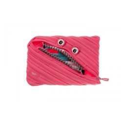 Penar Penar cu fermoar, ZIPIT Grillz Monsters Jumbo - roz cu dinti argintii