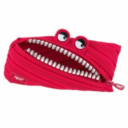 Penar Penar cu fermoar, ZIPIT Grillz Monster - rosu cu dinti argintii