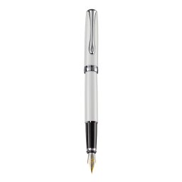 Stilou Diplomat Excellence A2, cu penita M, aurita 14kt. - Pearl White