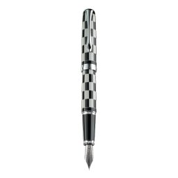 Stilou Diplomat Excellence A plus, cu penita M, din otel inoxidabil - Rome Black White