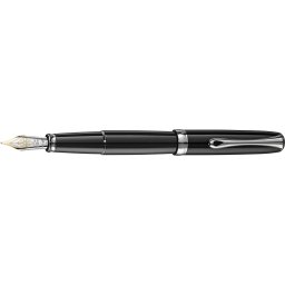 Stilou Diplomat Excellence A2, cu penita M, aurita 14kt.- Black Lacquer
