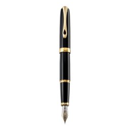Stilou Diplomat Excellence A2, cu penita M, aurita 14kt. - Black Lacquer Gold