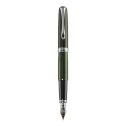 Stilou Diplomat Excellence A2, cu penita M, aurita 14kt. - Evergreen Chrome
