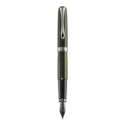 Stilou Diplomat Excellence A2, cu penita M, din otel inoxidabil - Evergreen Chrome