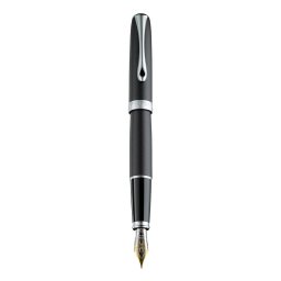Stilou Diplomat Excellence A2, cu penita M, aurita 14kt. - Lapis Black Matt Chrome