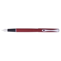 Stilou Diplomat Traveller, cu penita M, din otel inoxidabil - dark red