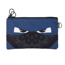 Penar Penar dublu cu fermoar si masca material textil, ZIPIT Face-It Bandit - albastru
