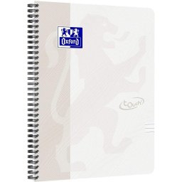 Caiet cu spirala A4, OXFORD School Touch , 70 file-90g/mp, 4 perf, coperta carton gri - dictando