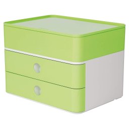 Accesorii birotica Suport cu 2 sertare + cutie ustensile HAN Allison Smart Box Plus - verde lime