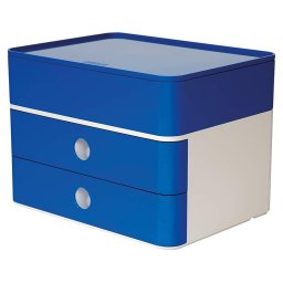 Accesorii birotica Suport cu 2 sertare + cutie ustensile HAN Allison Smart Box Plus - albastru royal