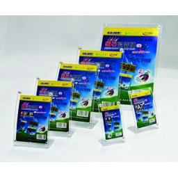 Accesorii birotica Display plastic cu magneti, pentru pliante, forma curbata, A4-portrait (210 x 297mm), KEJEA -transp