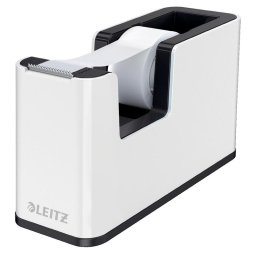 Accesorii birotica Dispenser banda adeziva LEITZ WOW, PS, banda inclusa, culori duale, alb-negru