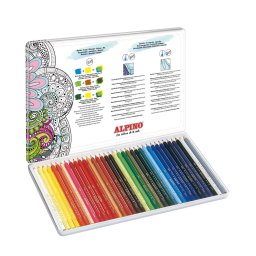 Articole pentru scoala Creioane colorate, cutie metal, 36 culori/set, ALPINO Color Experience