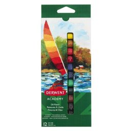 Articole pentru scoala Culori ulei DERWENT Academy, 12 ml, 12 buc/set, diverse culori