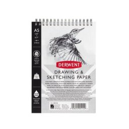 Articole pentru scoala Caiet pentru schite si desen DERWENT Professional, A5, cu spira, 30 coli, 165 gsm, hartie alba