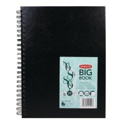 Articole pentru scoala Caiet pentru schite si desen DERWENT Professional, A4, cu spira, 86 coli, 110 g, hartie alba, negru-