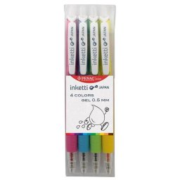 Stilouri Set 4 pixuri cu gel PENAC Inketti - culori asortate