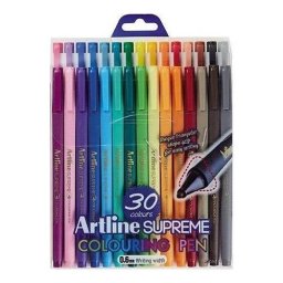 Stilouri Liner ARTLINE Supreme, varf fetru 0.6mm, 30 culori/set