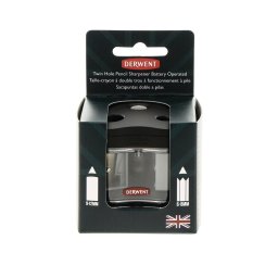 Accesorii birotica Ascutitoare electrica dubla DERWENT Professional, cu baterii, pentru birou, negru