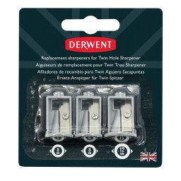 Accesorii birotica Rezerva ascutitoare electrica DERWENT Professional, pentru 2302332, 3 buc/ set, gri