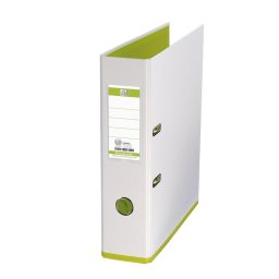 Biblioraft A4, plastifiat PP/PP, 80 mm, OXFORD MyColour - alb/verde deschis