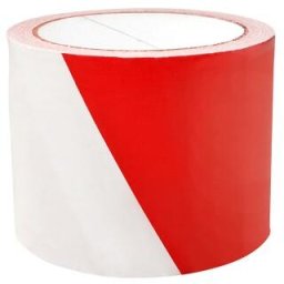 Accesorii birotica Banda pentru avertizare 75mm x 100m, 30 microni, Office Products Safety Warning - rosu/alb