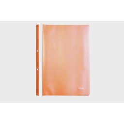 Dosar plastic PP cu sina, cu gauri, grosime 120/180 microni, 10 buc/set, Optima - orange