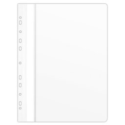 Dosar plastic PVC, cu sina si multiperforatii, 10 buc/set, DONAU - alb