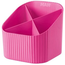 Accesorii birotica Suport pentru instrumente de scris, 4 compartimente, HAN X-Loop Trend-Colours - roz