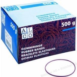 Accesorii birotica Elastice pentru bani, 500g/cutie, D130 x 10mm, ALCO