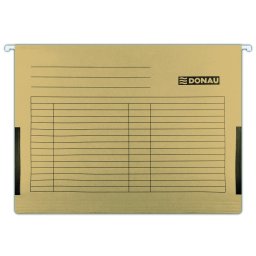 Dosar suspendabil cu burduf si eticheta , bagheta metalica, 5 buc/set, DONAU - maro