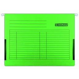 Dosar suspendabil cu burduf si eticheta , bagheta metalica, 5 buc/set, DONAU - verde
