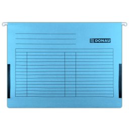 Dosar suspendabil cu burduf si eticheta , bagheta metalica, 5 buc/set, DONAU - albastru
