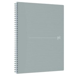 Caiet cu spirala A4+, OXFORD Origins, 70 file-90g/mp, Scribzee, coperta PP - dictando - gri deschis
