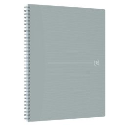 Caiet cu spirala A4+, OXFORD Origins, 70 file-90g/mp, Scribzee, coperta PP - matematica - gri deschi