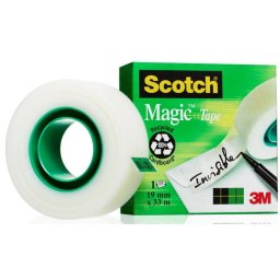 Accesorii birotica Banda adeziva transparent mata, invizibila la copiere, se rupe usor, 19mm x 33m, 3M - SCOTCH Magic