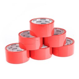 Accesorii birotica Banda adeziva 48mm x 50 y, 36 microni, acrilica, Office Products - rosie