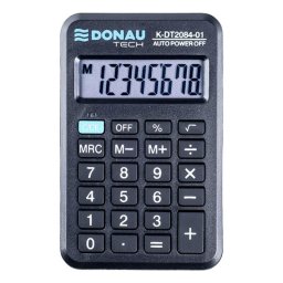 Calculator de birou Calculator de buzunar, 8 digits, 98 x 65 x 9 mm, Donau Tech DT2084 - negru