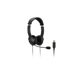 Casti Casti Kensington, reglabile, microfon cu anulare sunet inclus, conexiume Jack3.5mm 1.8 m, nergu