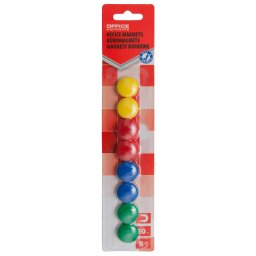 Accesorii birotica Magneti forma rotunda, diametru 20mm, 8 buc/blister, Office Products - culori asortate