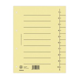 Accesorii birotica Separatoare carton manila 250g/mp, 300 x 240mm, 100/set, DONAU - maro deschis