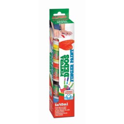 Articole pentru scoala Tempera lavabila, pentru pictura cu mana, 5 culori x 40ml/set, ALPINO Finger Paint