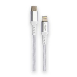 USB-C to Lightning MFI, impletit, lungime 1m - alb