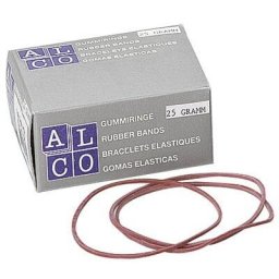 Accesorii birotica Elastice pentru bani, 50g/cutie, D 85 x 1,5mm, ALCO