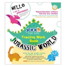 Carte educativa Stick"n Tracing Work Book - Jurassic World