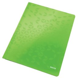 Dosar cu sina Leitz WOW, carton laminat, FSC, A4, 250 coli, verde