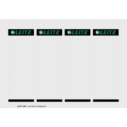 Accesorii birotica Etichete pentru biblioraft Leitz, printabile, carton, FSC, reciclabile, 80 mm, 100 buc/set, alb