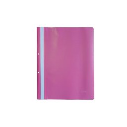 Dosar plastic PP cu sina, cu gauri, grosime 120/180 microni, 10 buc/set, Optima - roz
