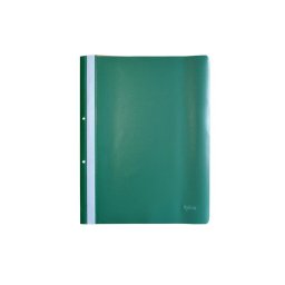 Dosar plastic PP cu sina, cu gauri, grosime 120/180 microni, 10 buc/set, Optima - verde